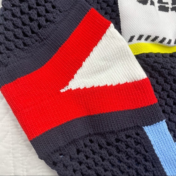 Hilfiger Collection •S• open knit mesh racing top - Picture 6 of 8